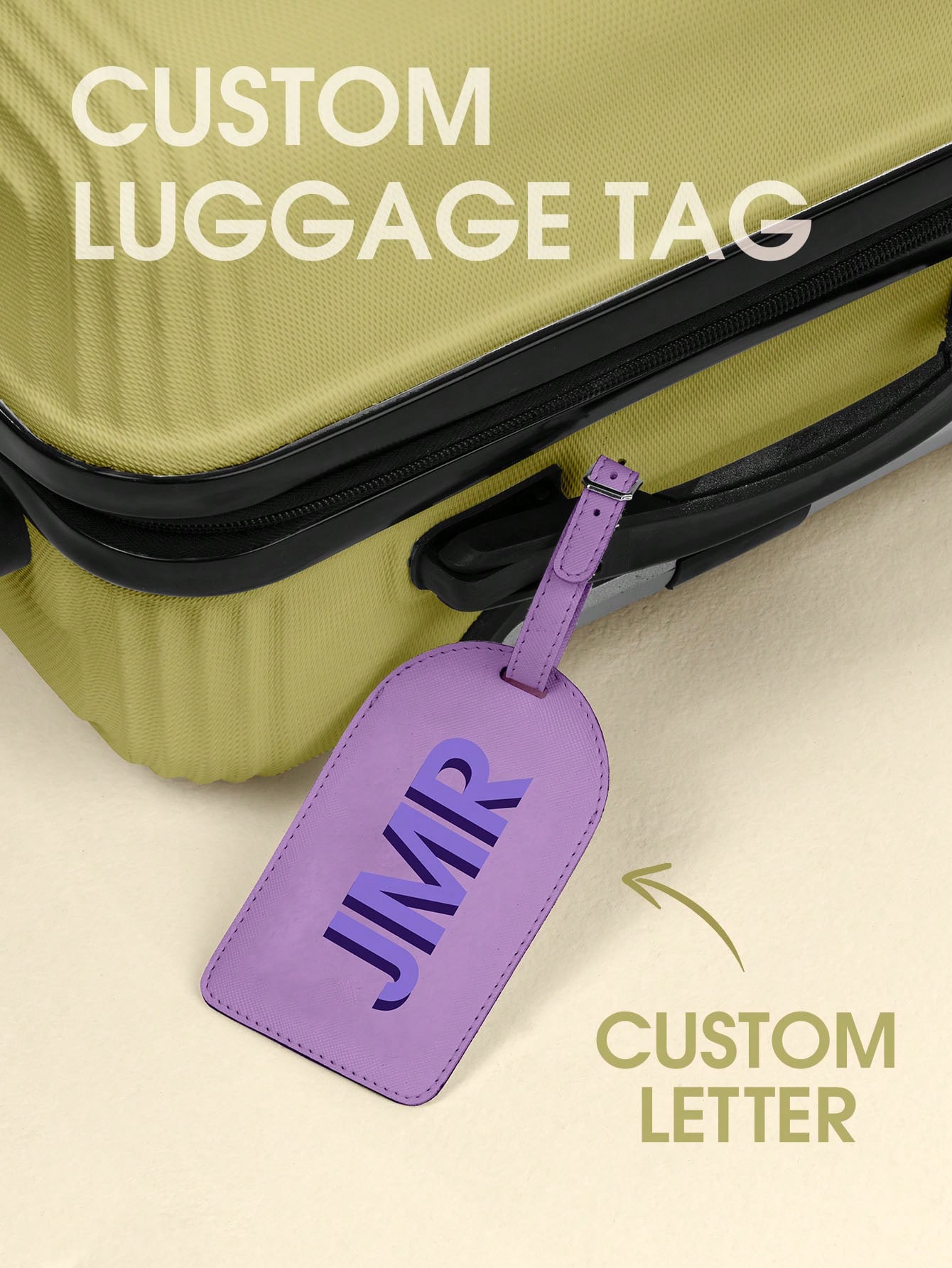 Wedding Shop - Personalized Initial Luggage Tag Custom Letter