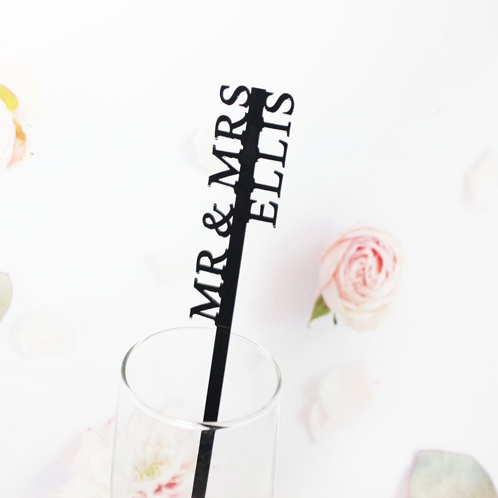 Wedding Fountain - Personalized Drink Stirrers Wedding Drink Tags