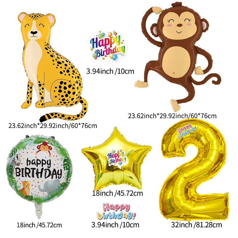 Monkey Leopard Zoo Numbers 0-9 - Wedding Zoo 评论和价格