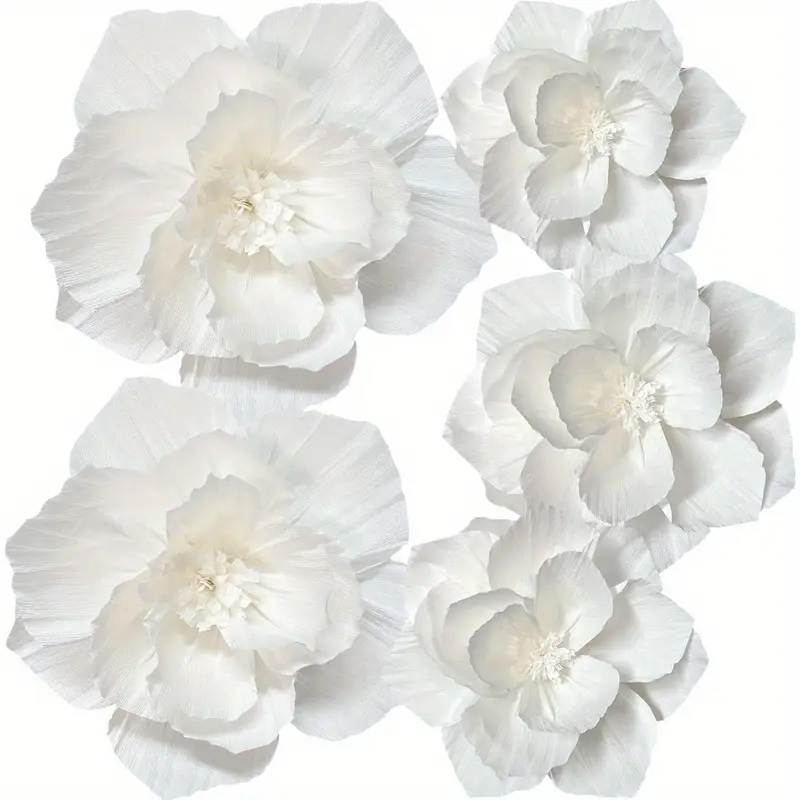 5 Packs of White Paper Flowers - Wedding Power Supply 评论和价格
