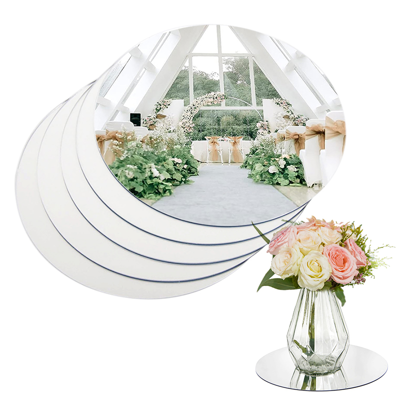 20cm Round Mirror Glass Tray   - Unity Candle Set 评论和价格