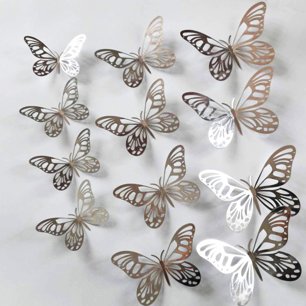 12Pcs/Set Gold Silver Hollow B - Wedding Package Gold 评论和价格