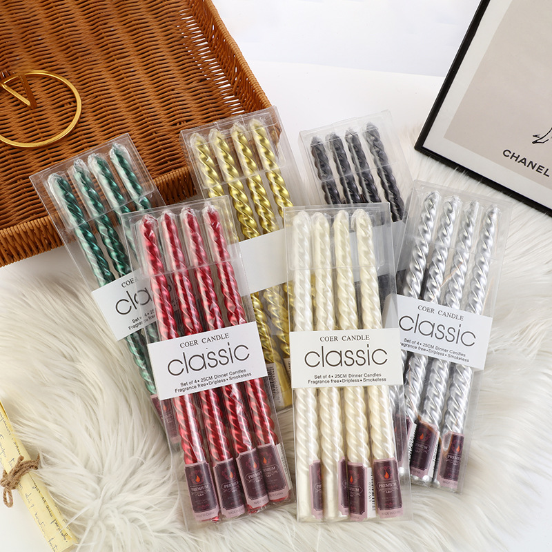 4pcs European-style Long-pole  - Unity Candle Set 评论和价格