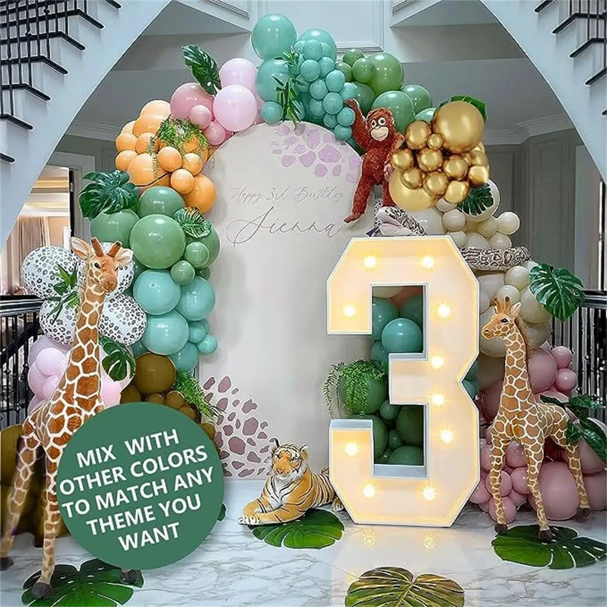 105Pcs Jungle Animal Balloon G - Wedding Zoo 评论和价格