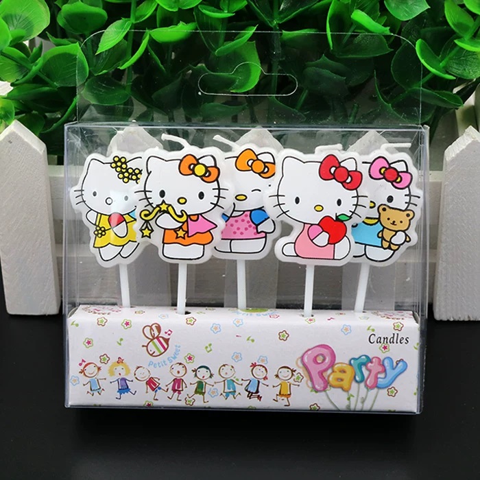 5pcs/Set Kawaii HelloKitty Han - Unity Candle Set 评论和价格