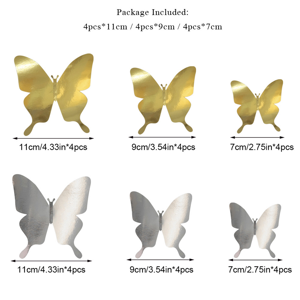 12 Pcs Gold Silver Reflective  - Wedding Package Gold 评论和价格