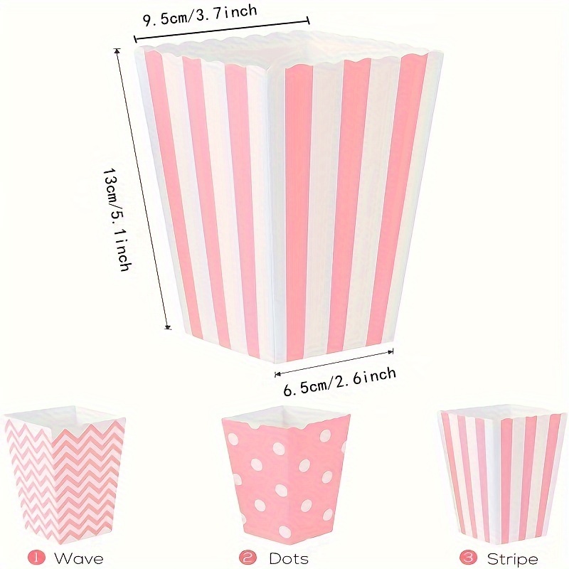 12pcs/pack, Pink Paper Popcorn - Wedding Favor Box 评论和价格