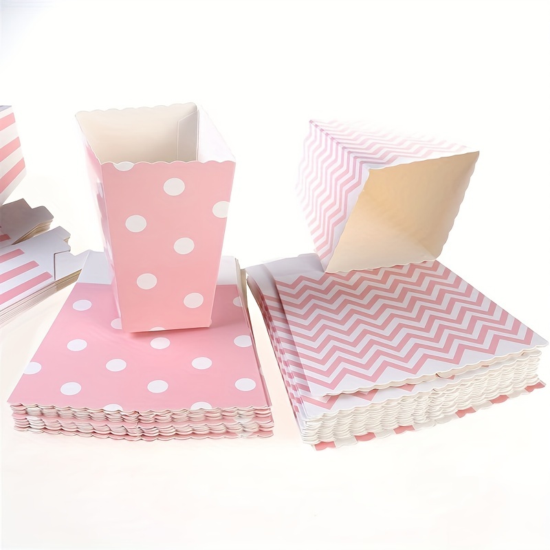 12pcs/pack, Pink Paper Popcorn - Wedding Favor Box 评论和价格