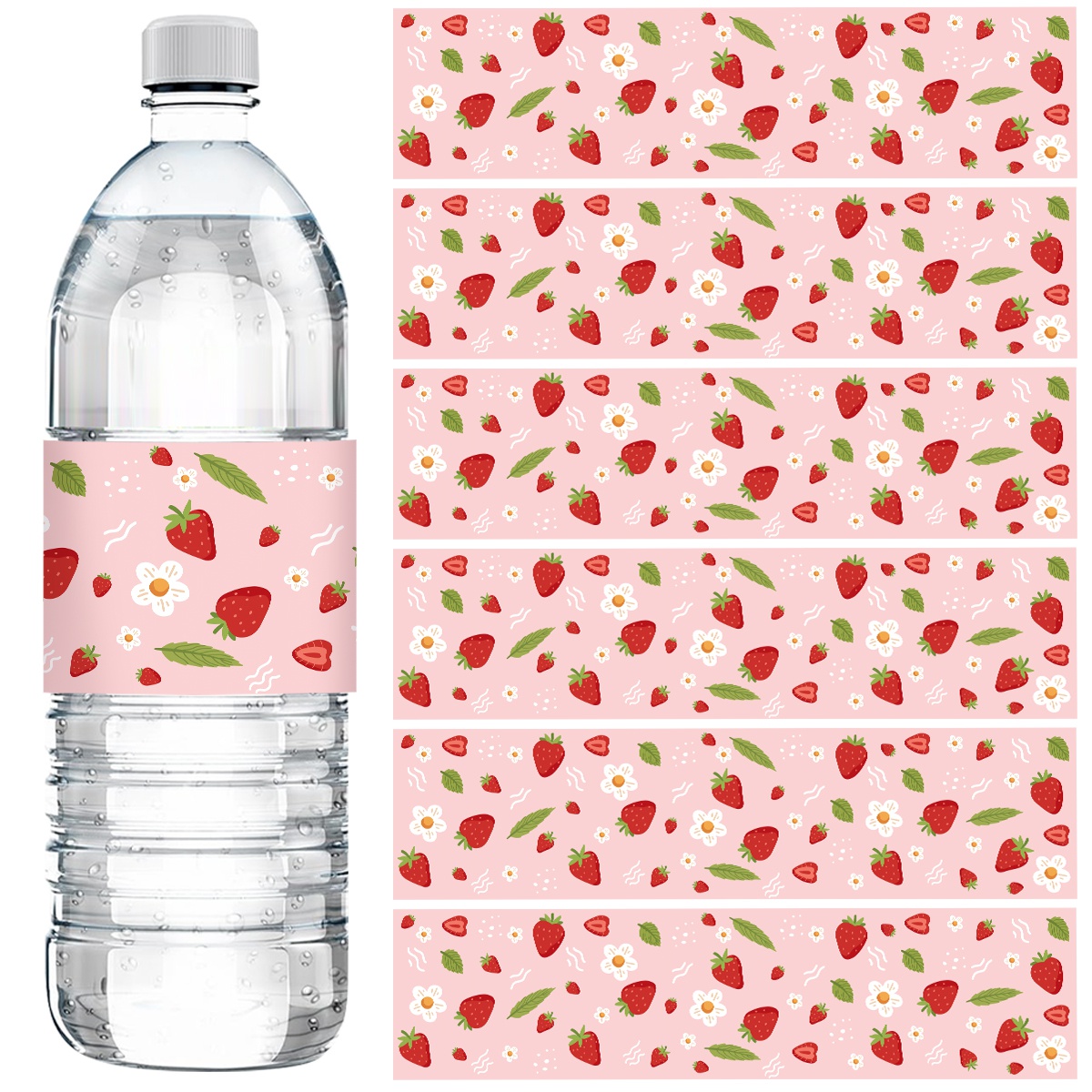 10pcs Strawberry Water Bottle  - Wedding Water Supply 评论和价格