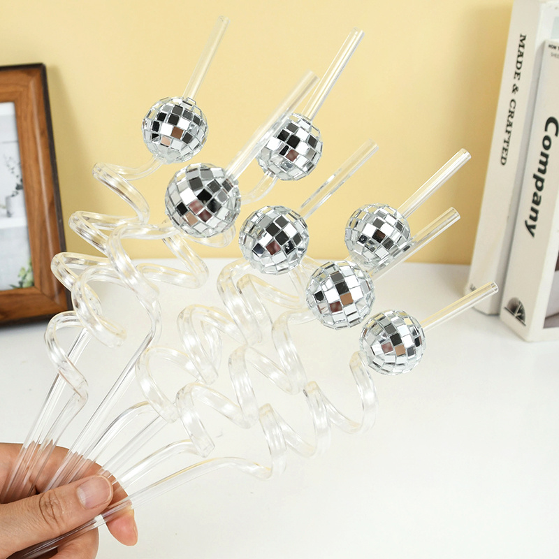 6pcs Mirror Disco Ball Straws  - Wedding Fountain 评论和价格