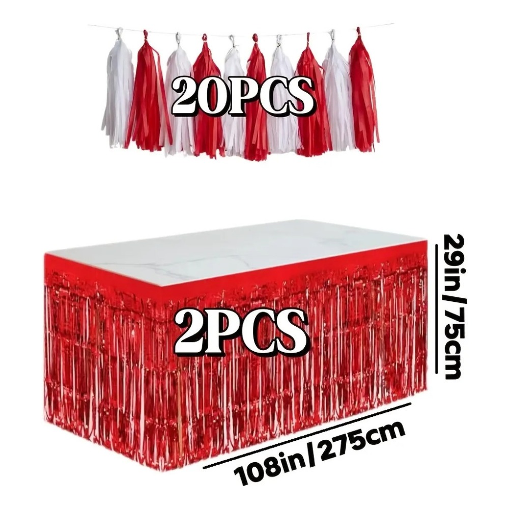 22Pcs Red Foil Streamers & Red - Wedding Supply Canada 评论和价格