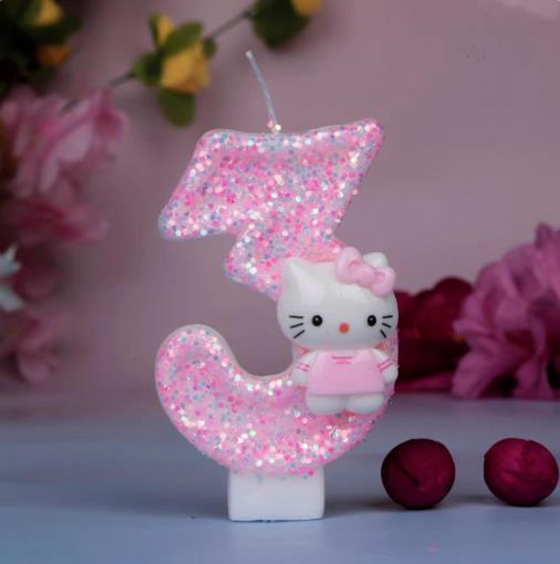 Cute Hello Kitty Cat Digital N - Unity Candle Set 评论和价格