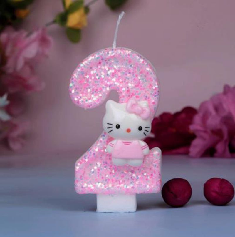 Cute Hello Kitty Cat Digital N - Unity Candle Set 评论和价格