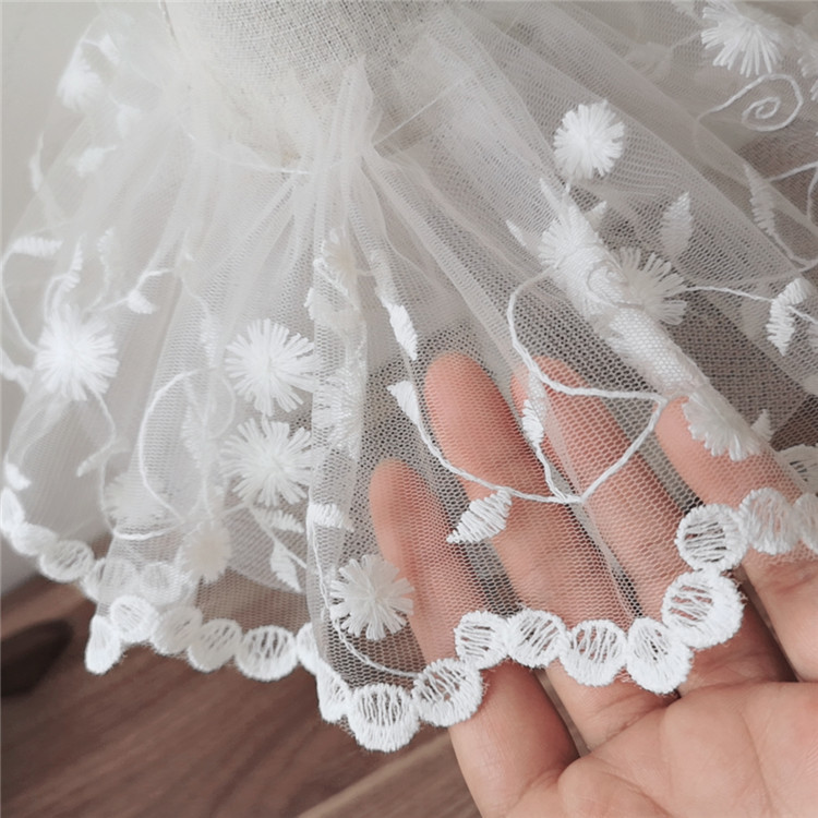 12CM Wide White Tulle Mesh 3d  - Wedding Water Supply 评论和价格