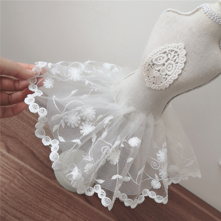 12CM Wide White Tulle Mesh 3d  - Wedding Water Supply 评论和价格