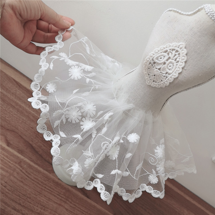 12CM Wide White Tulle Mesh 3d  - Wedding Water Supply 评论和价格