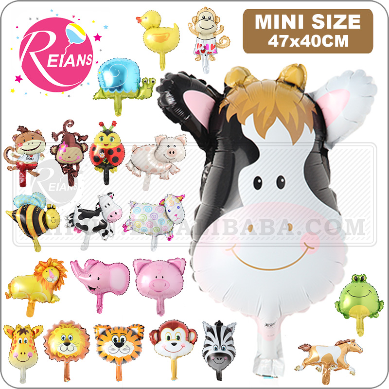 Mini Animal Head Foil Balloon, - Wedding Zoo 评论和价格