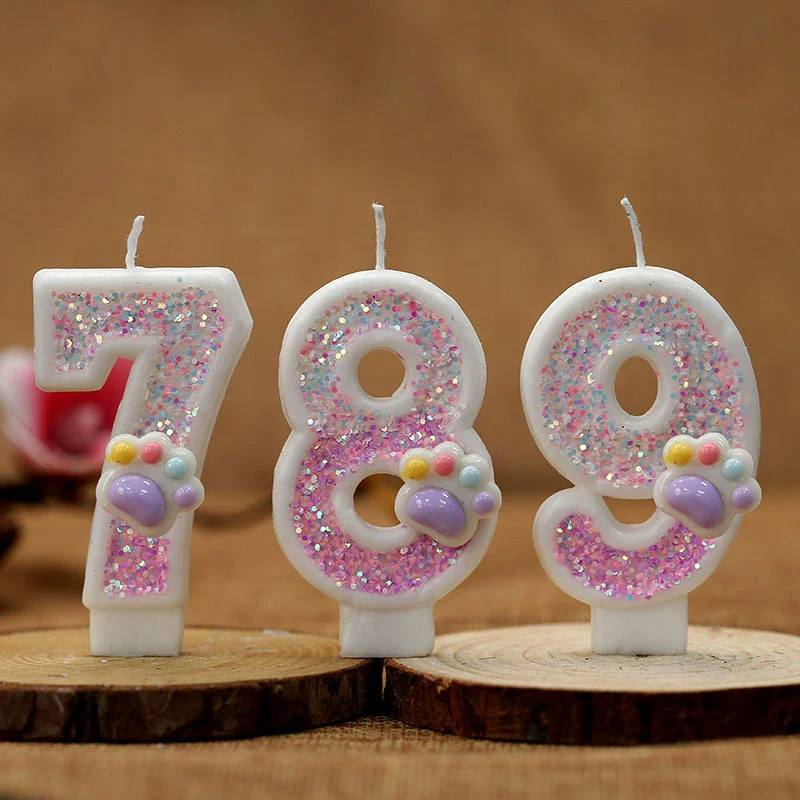 Creative Cute Cat Paw Cake Num - Unity Candle Set 评论和价格
