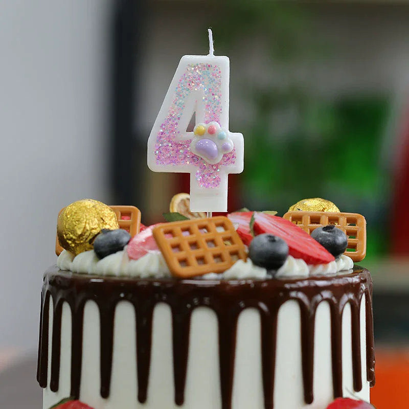 Creative Cute Cat Paw Cake Num - Unity Candle Set 评论和价格