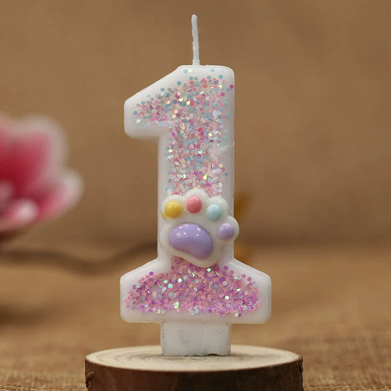 Creative Cute Cat Paw Cake Num - Unity Candle Set 评论和价格