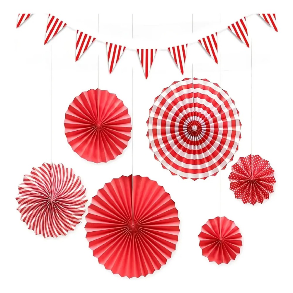 18Pcs Red White Striped Pennan - Wedding Supply Canada 评论和价格