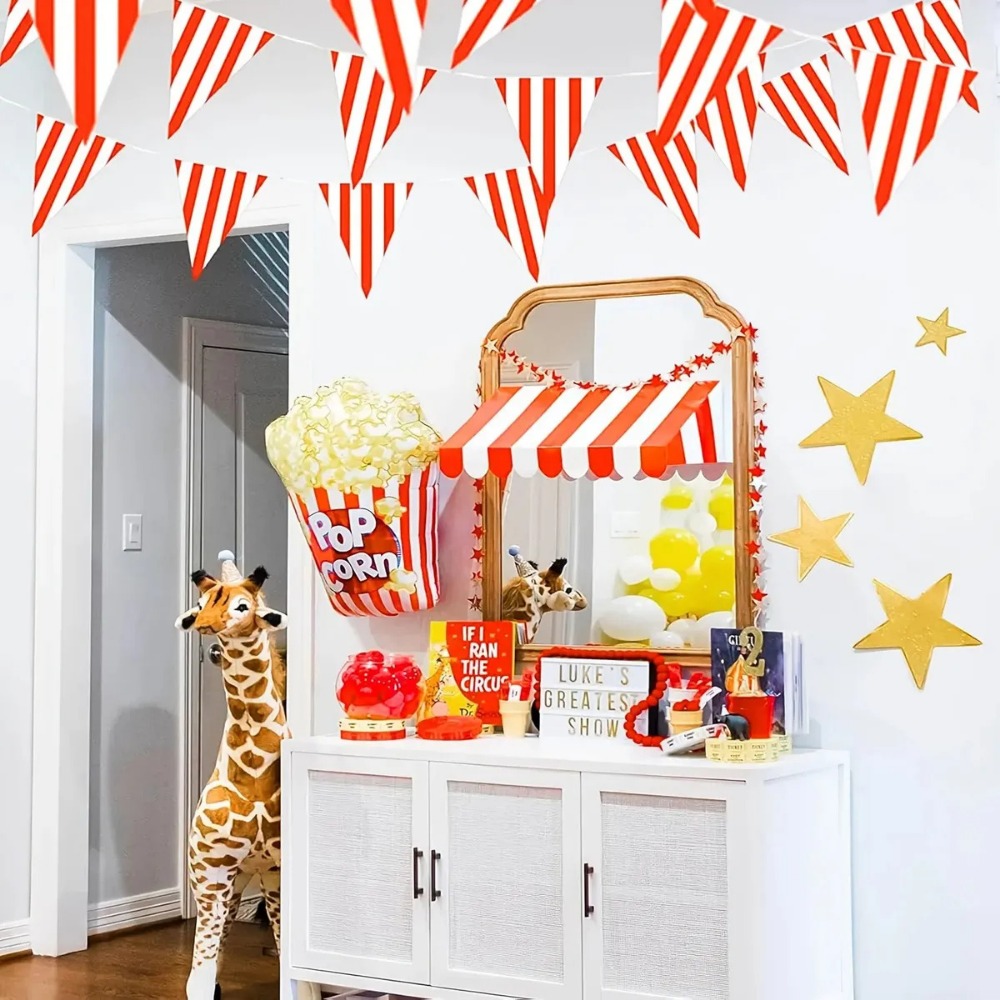 18Pcs Red White Striped Pennan - Wedding Supply Canada 评论和价格