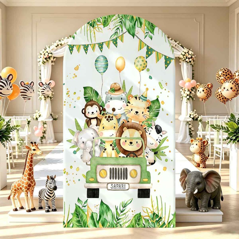 Jungle Safari Party Arch Backd - Photo Booth Prop 评论和价格