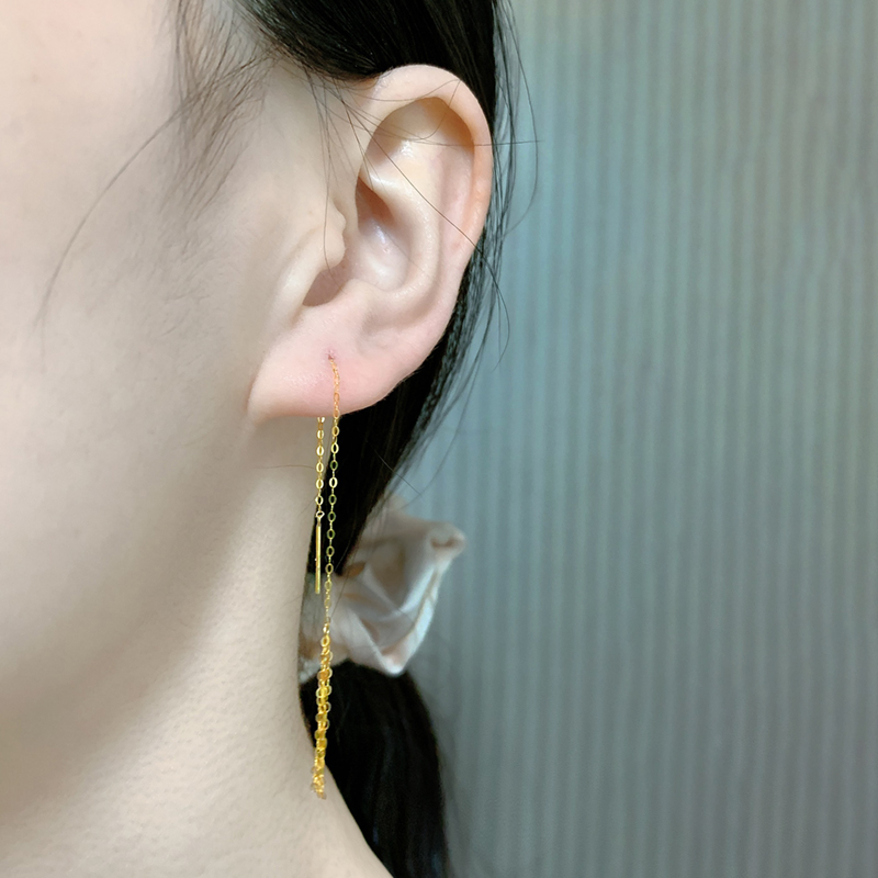 New 18K Yellow Gold Earrings   - Wedding Package Gold 评论和价格