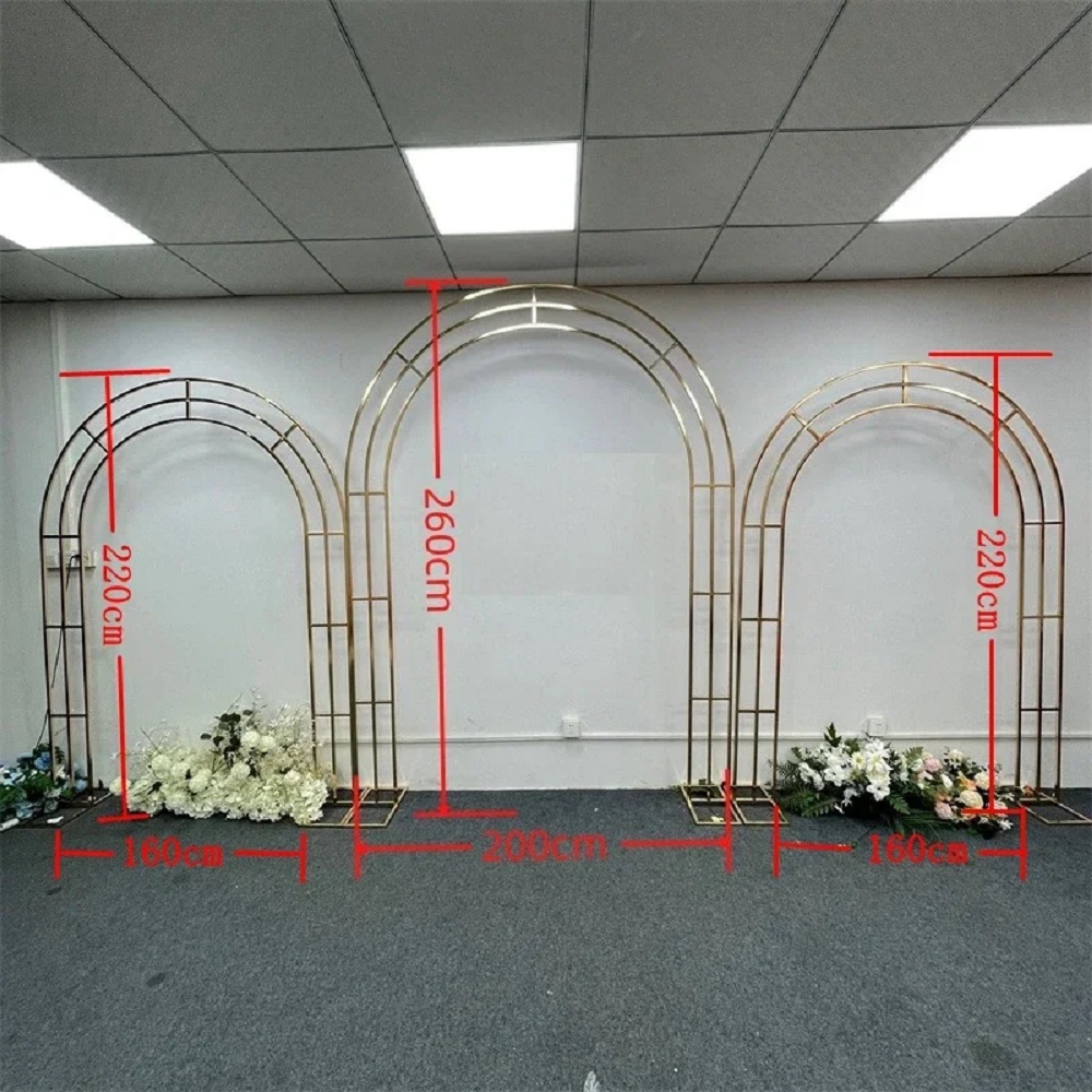 Metallic Gold Wedding Arch Sta - Wedding Decor Supply Store 评论和价格