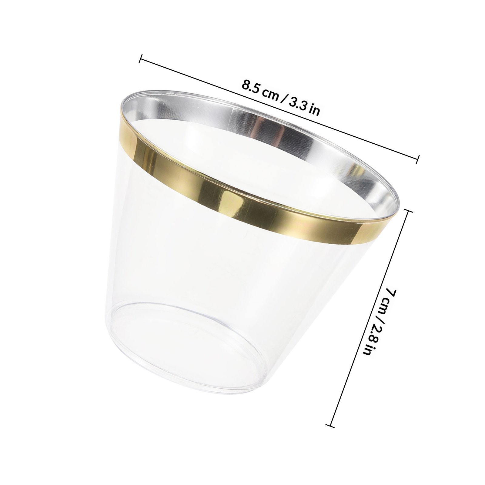 25pcs Gold Foil Plastic Clear  - Wedding Water Supply 评论和价格